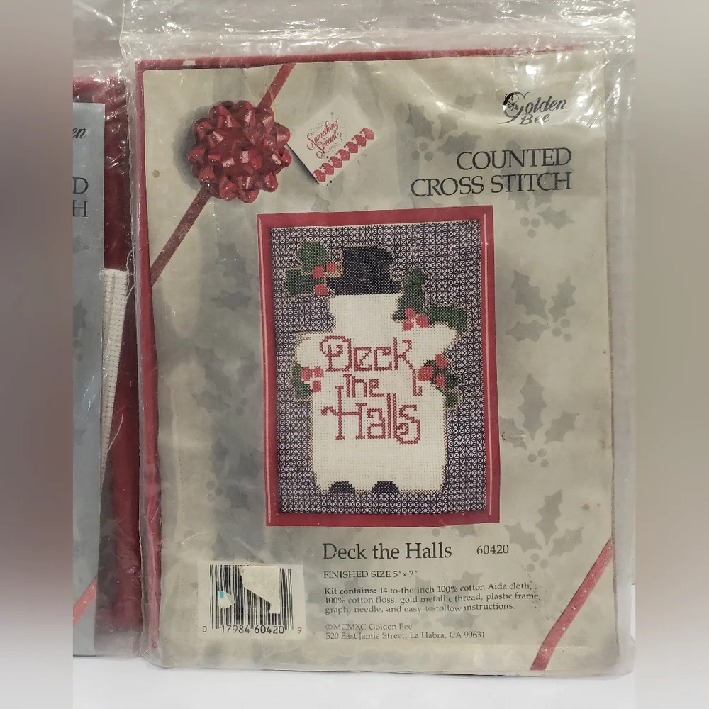 Vintage 1990 Golden Bee Holiday Cross Stitch Kits Lot Of 3 Sealed